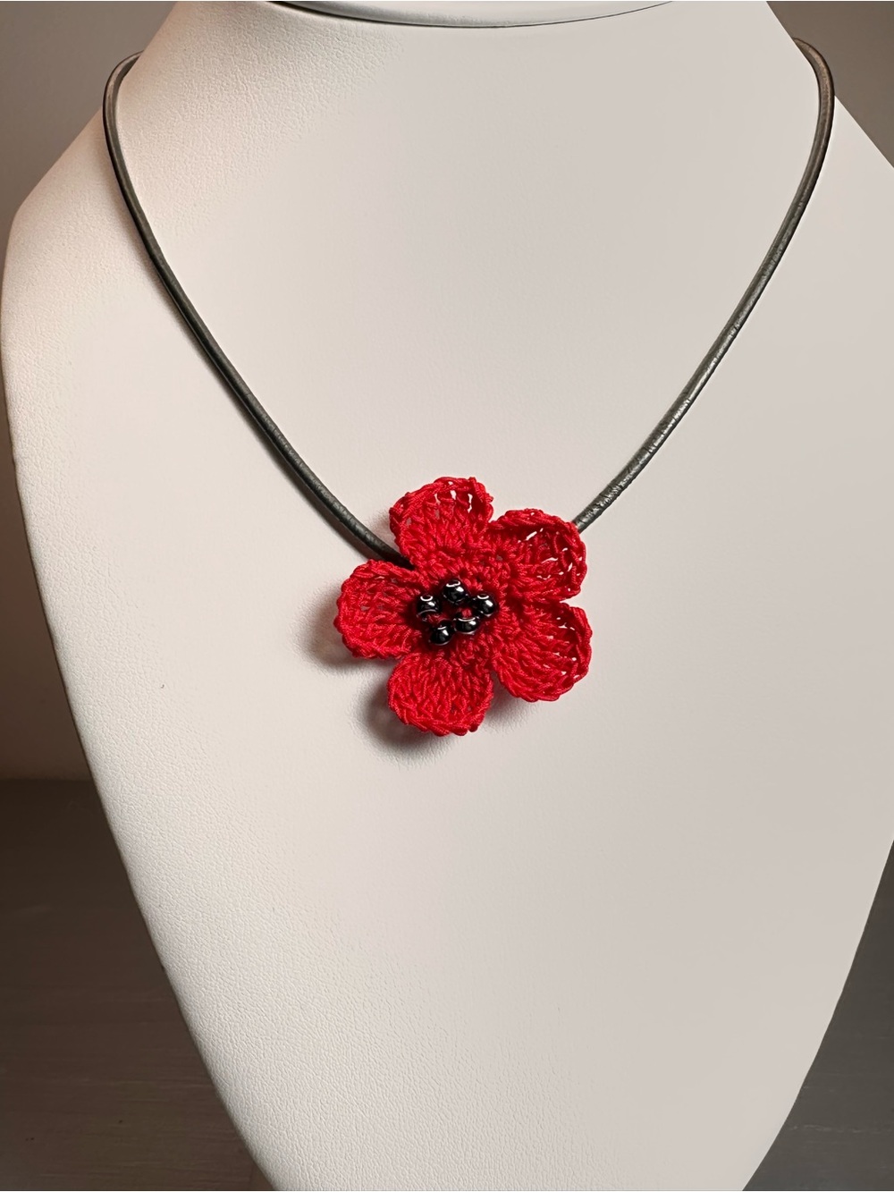 Handmade Crochet Flower Necklace